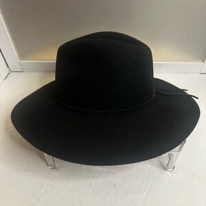 Lack Of Color Black 100% Australia Wool Fedora Hat 57cm (medium)